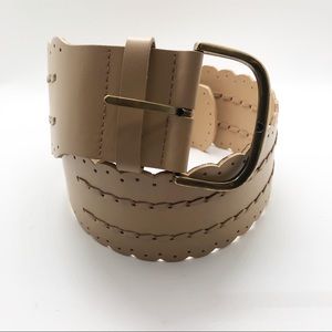 CAbi #547 Over The Moon Bisque Lattice Belt XS